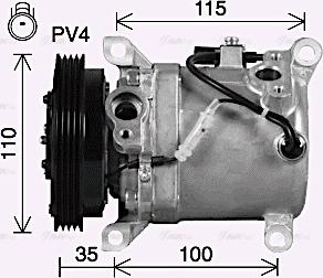 Ava Quality Cooling SZAK164 - Компресор, кондиціонер avtolavka.club