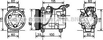 Ava Quality Cooling SZK118 - Компресор, кондиціонер avtolavka.club