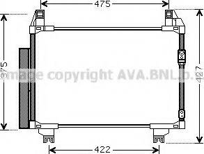 Ava Quality Cooling TO5497 - Конденсатор, кондиціонер avtolavka.club