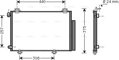 Ava Quality Cooling TO5267D - Конденсатор, кондиціонер avtolavka.club