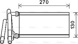 Ava Quality Cooling TO6706 - Теплообмінник, опалення салону avtolavka.club