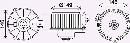 Ava Quality Cooling TO8735 - Вентилятор салону avtolavka.club