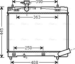 Ava Quality Cooling TO2663 - Радіатор, охолодження двигуна avtolavka.club