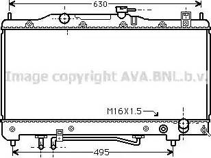 Ava Quality Cooling TO 2240 - Радіатор, охолодження двигуна avtolavka.club