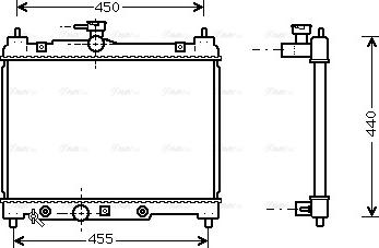 Ava Quality Cooling TO 2287 - Радіатор, охолодження двигуна avtolavka.club