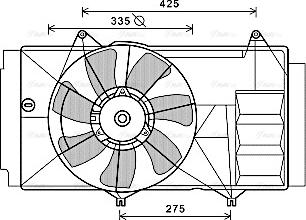 Ava Quality Cooling TO7580 - Вентилятор, охолодження двигуна avtolavka.club