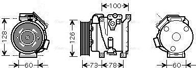 Ava Quality Cooling TO K451 - Компресор, кондиціонер avtolavka.club