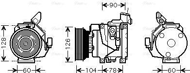 Ava Quality Cooling TOAK437 - Компресор, кондиціонер avtolavka.club