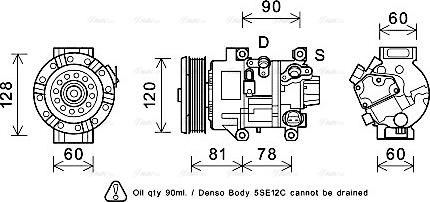 Ava Quality Cooling TOAK581 - Компресор, кондиціонер avtolavka.club