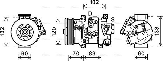 Ava Quality Cooling TOAK627 - Компресор, кондиціонер avtolavka.club