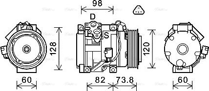 Ava Quality Cooling TOAK726 - Компресор, кондиціонер avtolavka.club