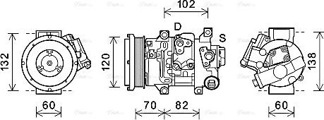 Ava Quality Cooling TOAK721 - Компресор, кондиціонер avtolavka.club