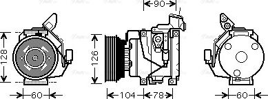 Ava Quality Cooling TO K437 - Компресор, кондиціонер avtolavka.club