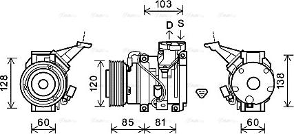 Ava Quality Cooling TOK606 - Компресор, кондиціонер avtolavka.club