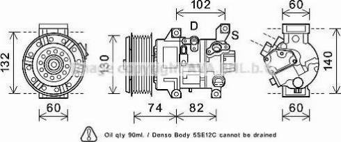 Ava Quality Cooling TOK607 - Компресор, кондиціонер avtolavka.club