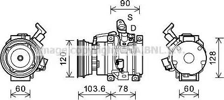 Ava Quality Cooling TOK631 - Компресор, кондиціонер avtolavka.club