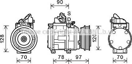 Ava Quality Cooling TOK632 - Компресор, кондиціонер avtolavka.club