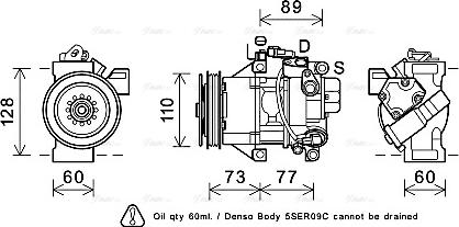 Ava Quality Cooling TOK629 - Компресор, кондиціонер avtolavka.club