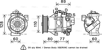 Ava Quality Cooling TOK626 - Компресор, кондиціонер avtolavka.club