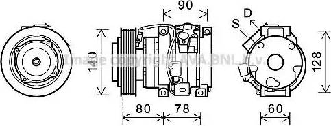 Ava Quality Cooling TOK620 - Компресор, кондиціонер avtolavka.club