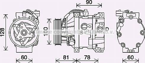 Ava Quality Cooling TOK747 - Компресор, кондиціонер avtolavka.club