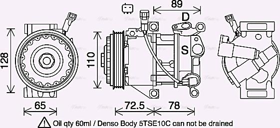 Ava Quality Cooling TOK738 - Компресор, кондиціонер avtolavka.club