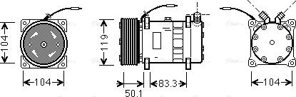 Ava Quality Cooling UVAK051 - Компресор, кондиціонер avtolavka.club