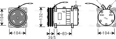 Ava Quality Cooling UVAK034 - Компресор, кондиціонер avtolavka.club