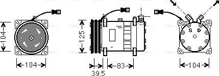 Ava Quality Cooling UVAK075 - Компресор, кондиціонер avtolavka.club