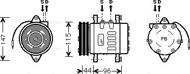 Ava Quality Cooling UVK069 - Компресор, кондиціонер avtolavka.club