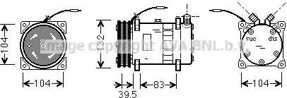 Ava Quality Cooling UVK034 - Компресор, кондиціонер avtolavka.club