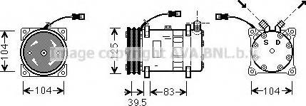 Ava Quality Cooling UVK075 - Компресор, кондиціонер avtolavka.club