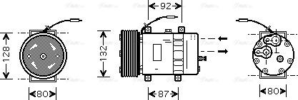 Ava Quality Cooling VLAK030 - Компресор, кондиціонер avtolavka.club