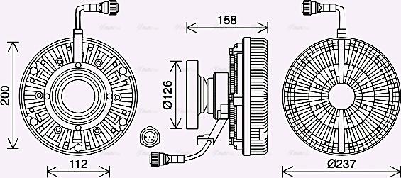 Ava Quality Cooling VLC093 - Зчеплення, вентилятор радіатора avtolavka.club