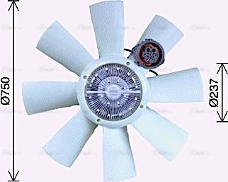 Ava Quality Cooling VLF097 - Вентилятор, охолодження двигуна avtolavka.club