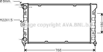 Ava Quality Cooling VN2080 - Радіатор, охолодження двигуна avtolavka.club