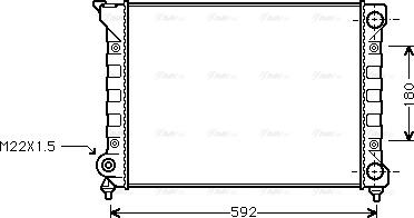 Ava Quality Cooling VN2071 - Радіатор, охолодження двигуна avtolavka.club