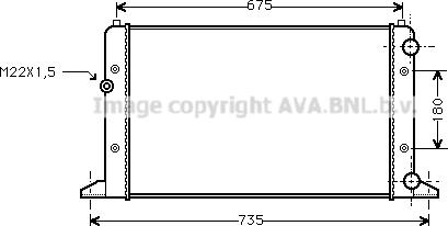 Ava Quality Cooling VN2160 - Радіатор, охолодження двигуна avtolavka.club