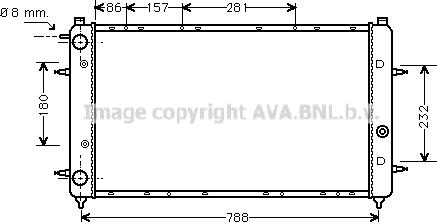 Ava Quality Cooling VN2114 - Радіатор, охолодження двигуна avtolavka.club