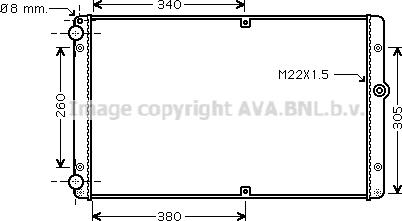 Ava Quality Cooling VN2245 - Радіатор, охолодження двигуна avtolavka.club
