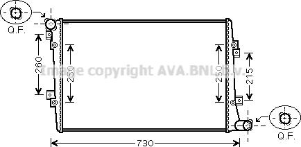 Ava Quality Cooling VN2255 - Радіатор, охолодження двигуна avtolavka.club