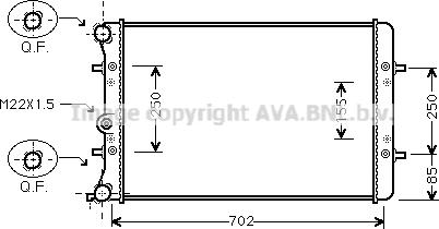 Ava Quality Cooling VN2217 - Радіатор, охолодження двигуна avtolavka.club