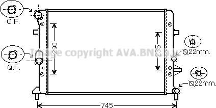 Ava Quality Cooling VN2289 - Радіатор, охолодження двигуна avtolavka.club