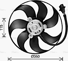 Ava Quality Cooling VN7553 - Вентилятор, охолодження двигуна avtolavka.club