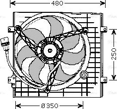 Ava Quality Cooling VN7506 - Вентилятор, охолодження двигуна avtolavka.club