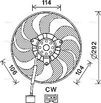 Ava Quality Cooling VN7539 - Вентилятор, охолодження двигуна avtolavka.club