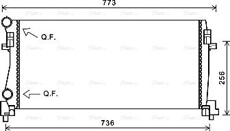 Ava Quality Cooling VNA2340 - Радіатор, охолодження двигуна avtolavka.club