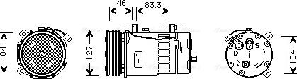 Ava Quality Cooling VNAK050 - Компресор, кондиціонер avtolavka.club