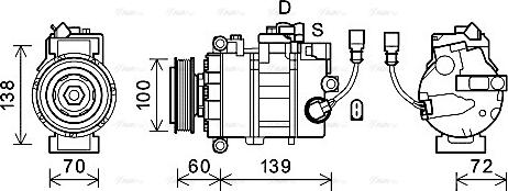 Ava Quality Cooling VNAK382 - Компресор, кондиціонер avtolavka.club