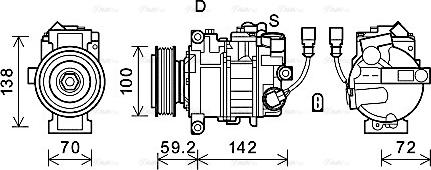 Ava Quality Cooling VNK385 - Компресор, кондиціонер avtolavka.club